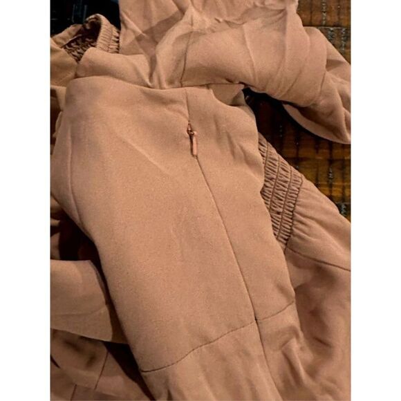 BHLDN Kayleigh georgette dress sz 6 new taupe brown - Picture 6 of 7